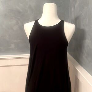 Cute Lulu’s sleeveless black tee shirt dress with peek a boo back in Small.